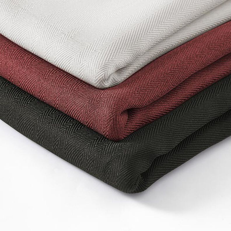 Blackout fabric Herringbone – white,  image number 5