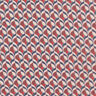 Chiffon retro pattern – white/dark red,  thumbnail number 1