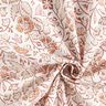 Cotton Cretonne delicate floral pattern – white/cinnamon,  thumbnail number 3