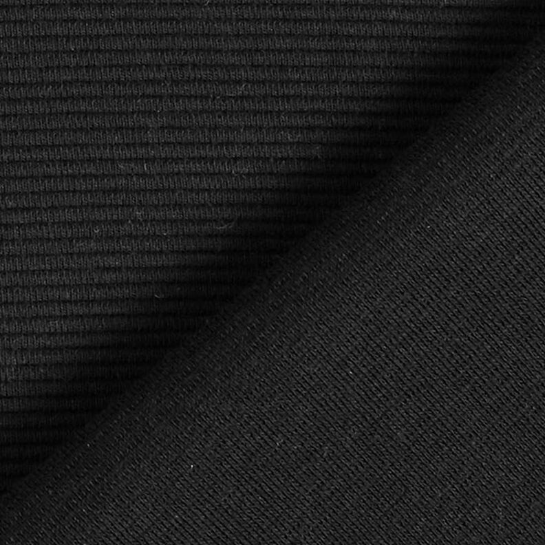 Ottoman ribbed jersey Plain – black,  image number 4