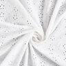 Cotton Batiste Broderie Anglaise rows of flowers – white,  thumbnail number 5