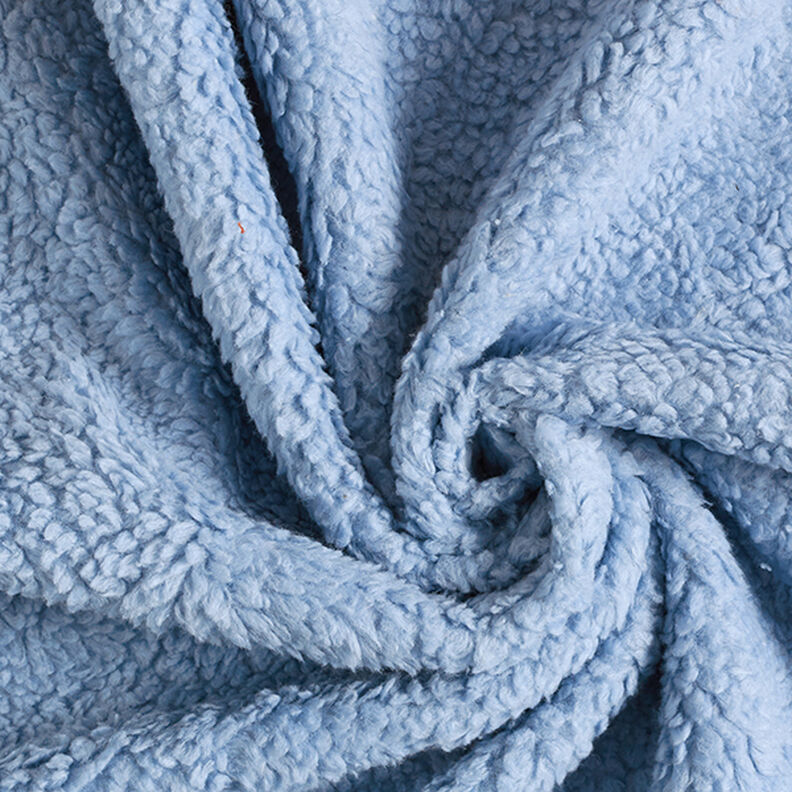 Plain cotton sherpa – light blue,  image number 3