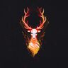 French terry Panel Fire stag | Glitzerpüppi – black/orange,  thumbnail number 7