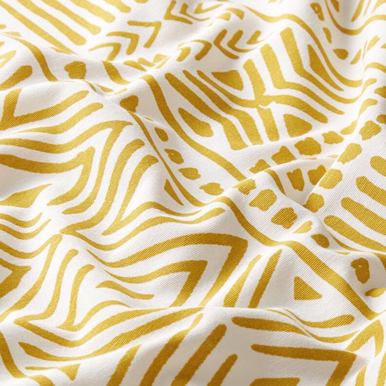 Canvas Decor Fabric Ethnic – mustard/white,  image number 2