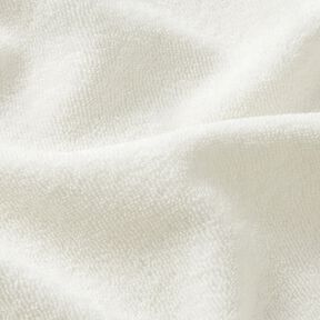 Towelling Fabric Stretch Plain – ivory, 