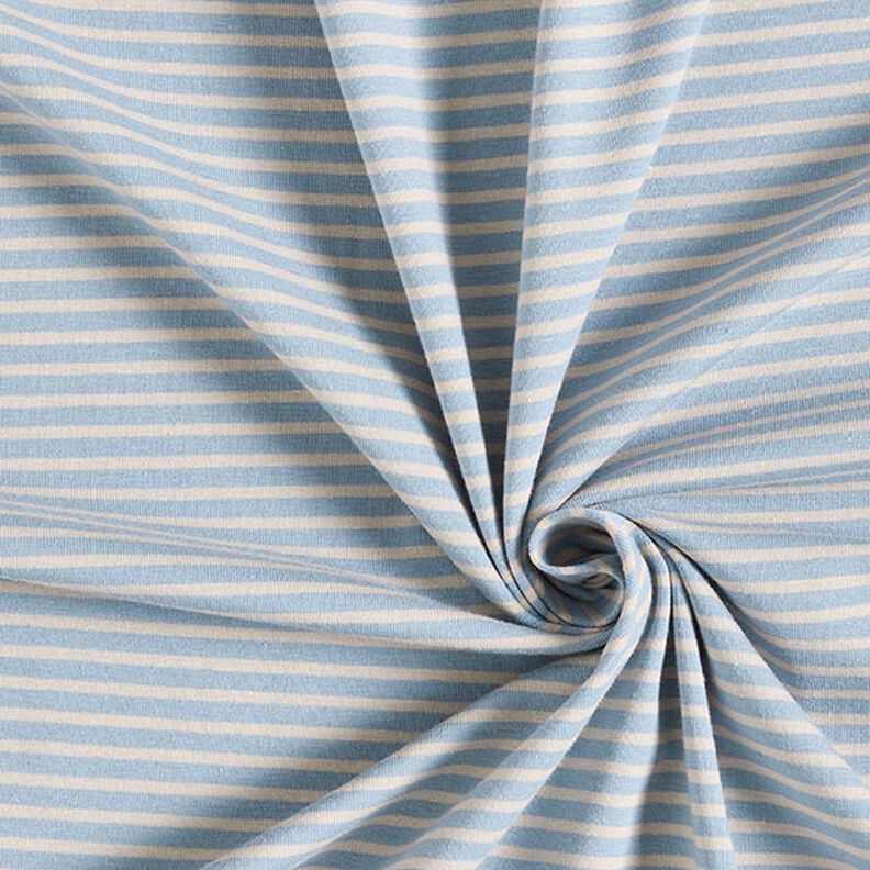 Narrow Stripes Cotton Jersey – cashew/light blue,  image number 3