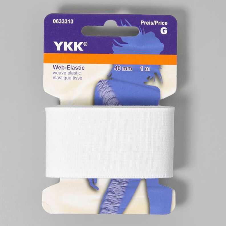 Woven Elastic 501 – white | YKK,  image number 1