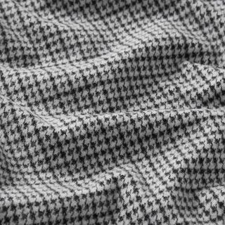 Napped jacquard knit, houndstooth – black/white, 