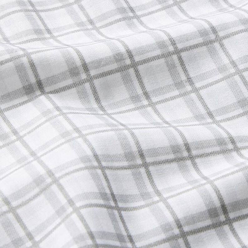 Double Check Cotton Poplin – white/silver grey,  image number 2