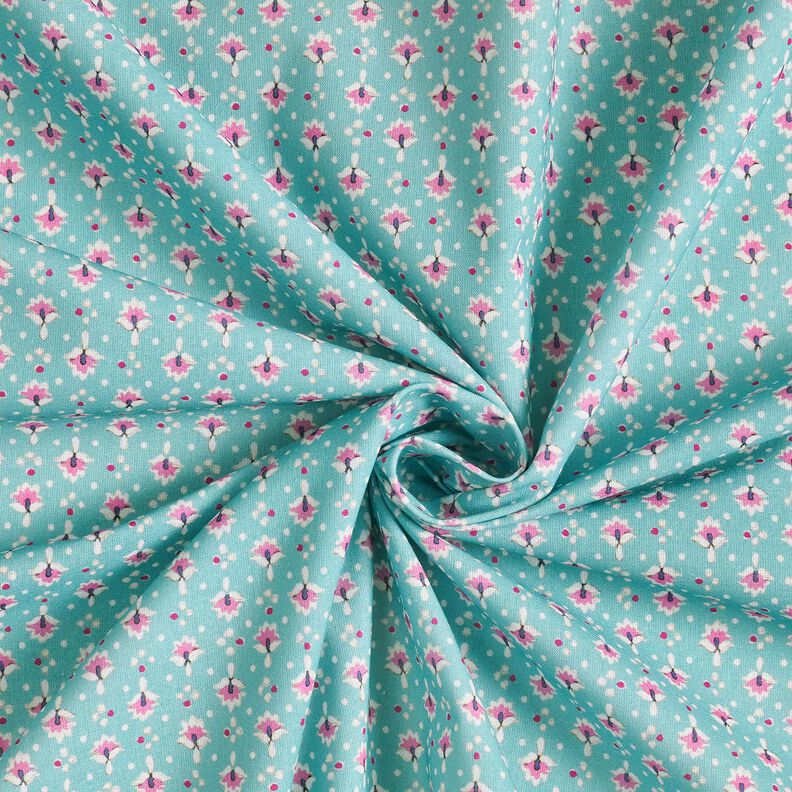 Cotton Poplin small ornaments – mint/pastel purple – mint/pastel violet, image number 3