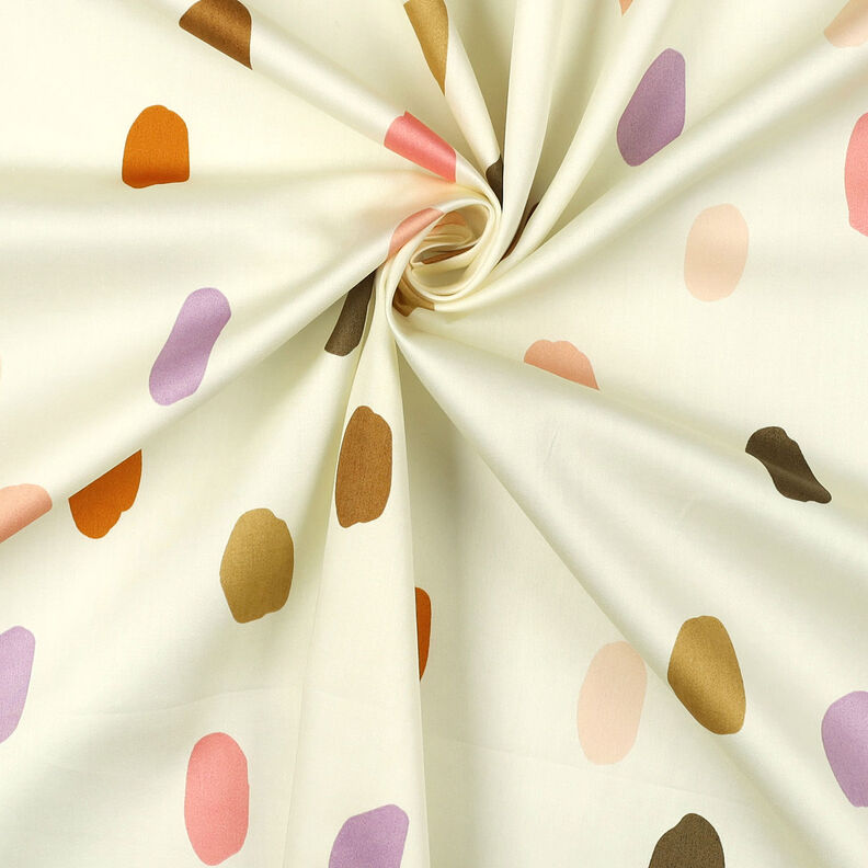 Polka dot cotton satin | Nerida Hansen – offwhite,  image number 4
