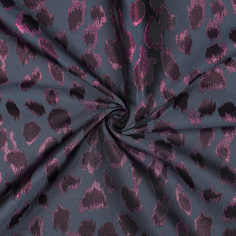 Jacquard leopard print Metallic | Poppy Fabrics – anthracite, image number 3