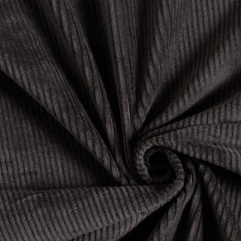 Stretchy wide corduroy – dark grey,  image number 1
