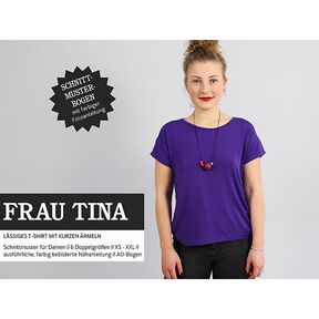 FRAU TINA – casual basic top with short sleeves, Studio Schnittreif  | XS -  XXL, 