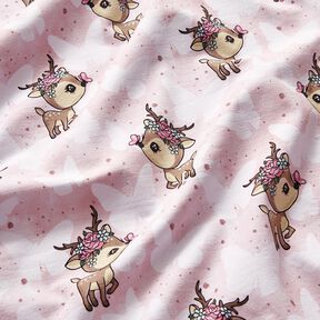 Cotton Jersey Rosalie on butterflies | Glitzerpüppi – rosé, 