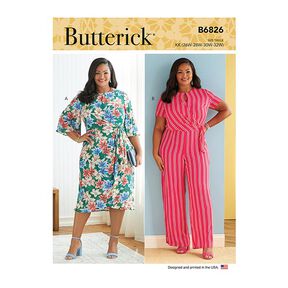 Wrap Dress, Butterick B6826 | 52-58, 