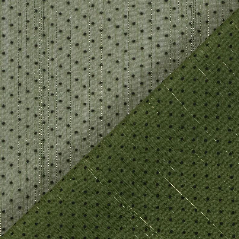 Glitter stripes and dots chiffon – khaki,  image number 4