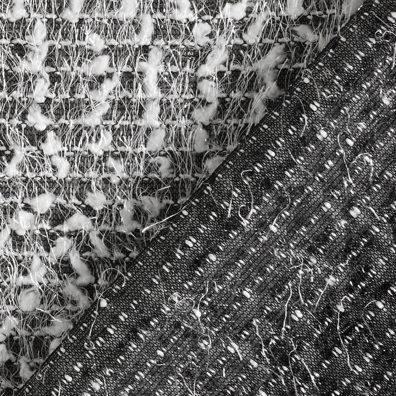Knitted fabric effect yarn – black/white, image number 6