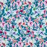 French Terry Watercolour Flower Meadow Digital Print – ocean blue,  thumbnail number 1