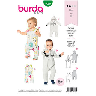 Jumpsuit, Burda 9299 | 68 - 98, 