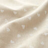 Decor Fabric Half Panama little hearts – white/natural,  thumbnail number 2