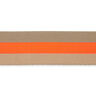 Neon Bag Strap Webbing [ 40 mm ] – neon orange/beige,  thumbnail number 1
