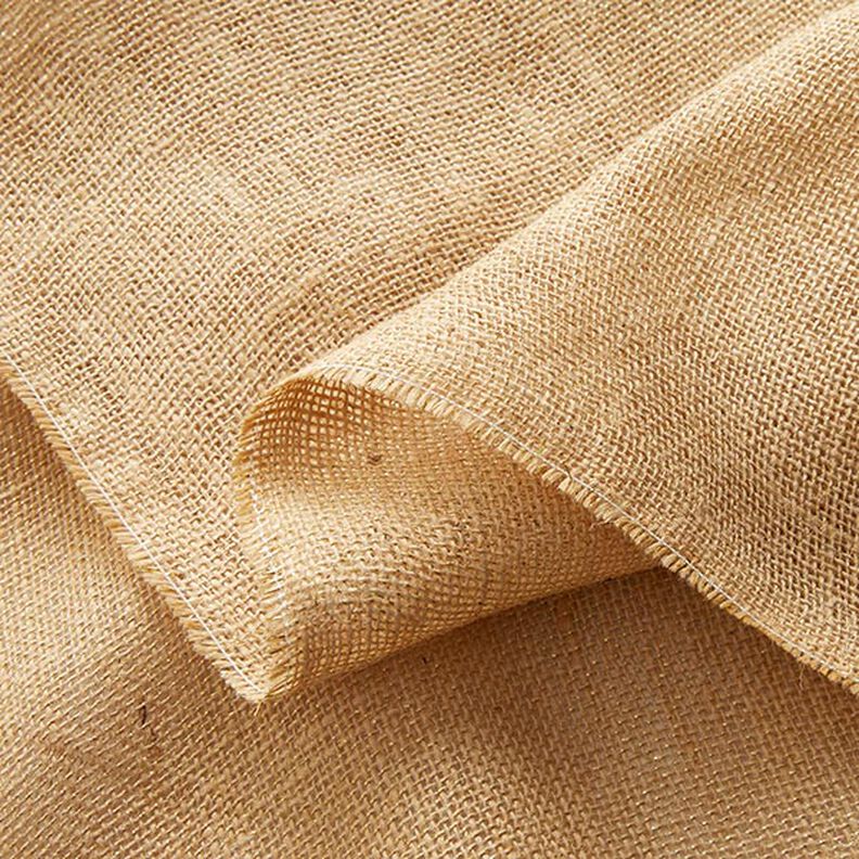 Decor Fabric Jute Lurex 150 cm – natural/gold,  image number 3
