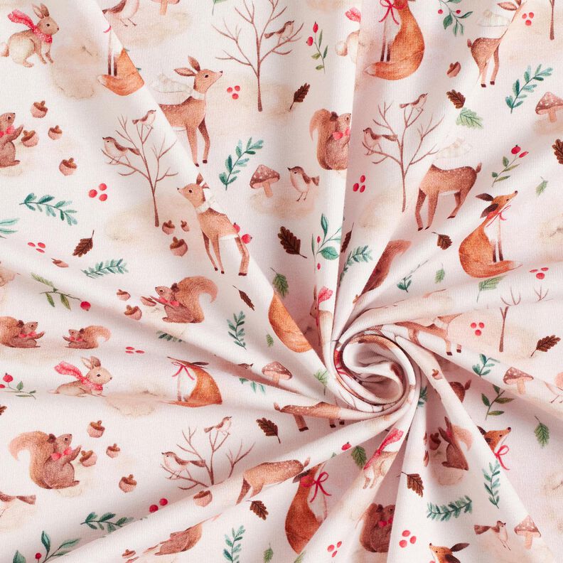 Cotton Jersey Animals in autumn Digital Print  – natural,  image number 3