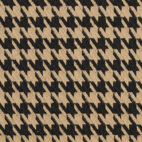Houndstooth Cotton Blend Coating Fabric – black/anemone, 