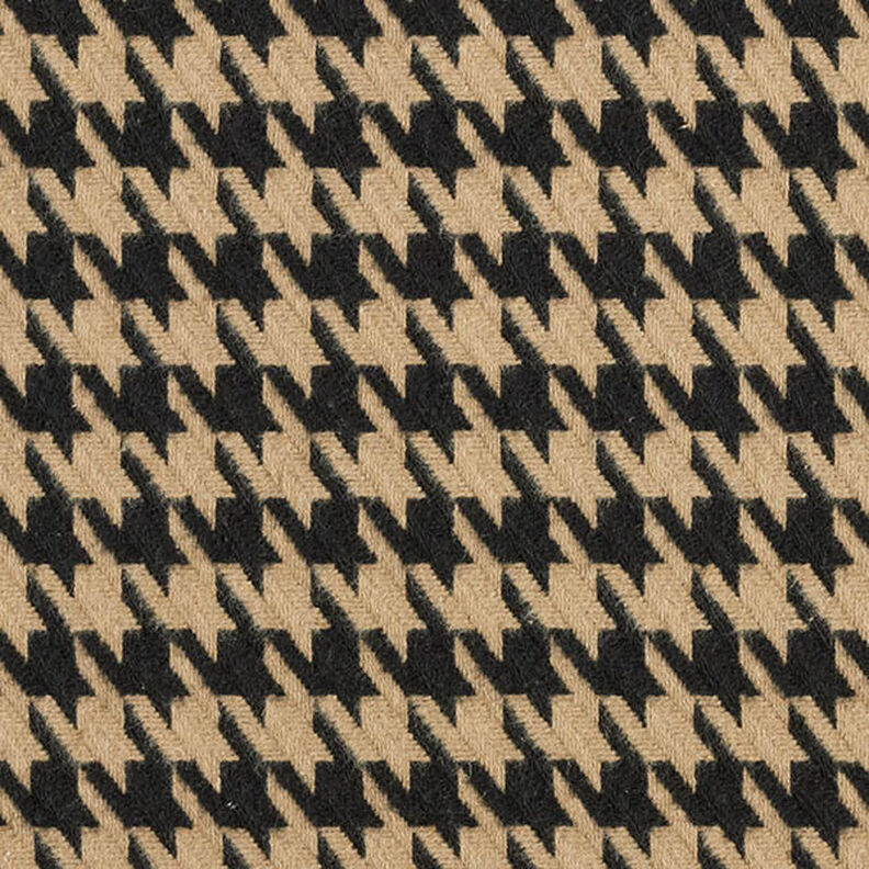 Houndstooth Cotton Blend Coating Fabric – black/anemone,  image number 1