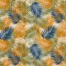 Cotton Cretonne palm leaves – light beige/blue,  thumbnail number 1