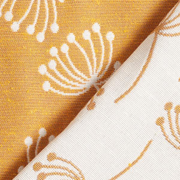 Dandelions Jacquard Furnishing Fabric – mustard,  image number 4