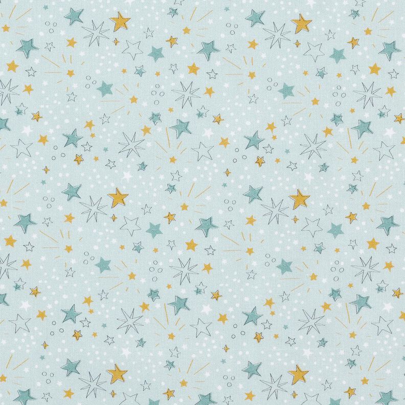 Cotton Poplin starry sky – baby blue,  image number 1