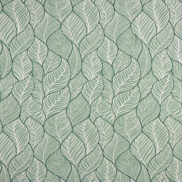 Decorative half Panama fabric simple leaves – reed,  image number 1