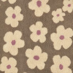 Teddy Fur Flowers | Poppy Fabrics &ndash; dune/light beige, 