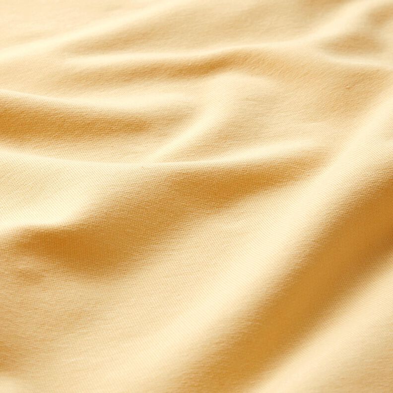 Light Cotton Sweatshirt Fabric Plain – vanilla yellow,  image number 4