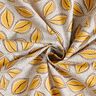 Cotton Cretonne artistic leaves – curry yellow,  thumbnail number 3