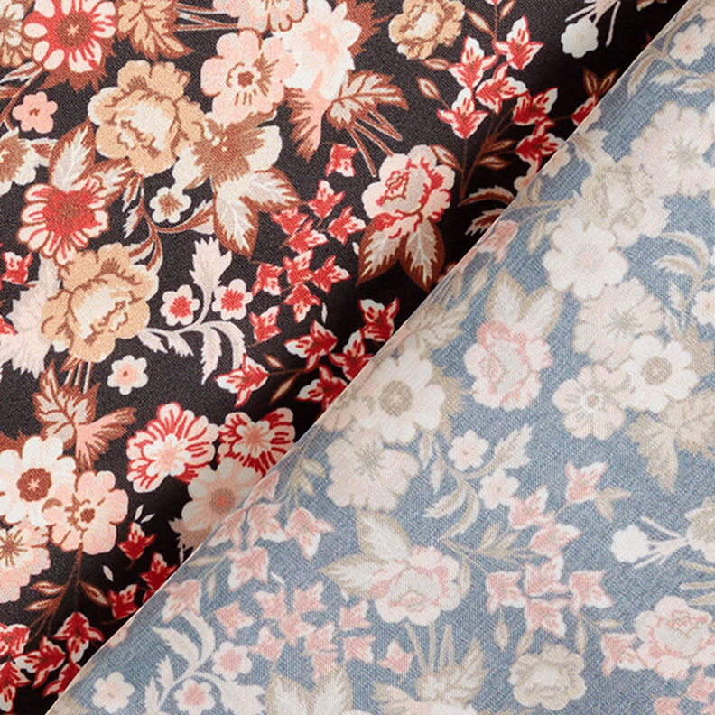 lovely flowers satin – black,  image number 4