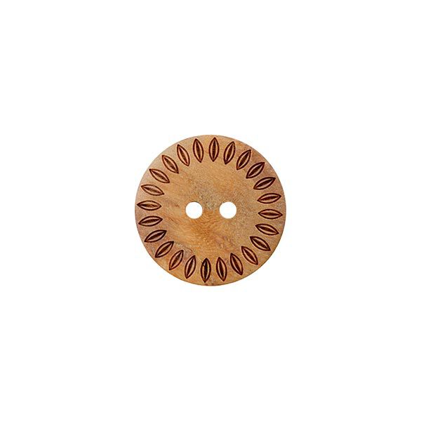 2-Hole Wooden Button  – beige,  image number 1