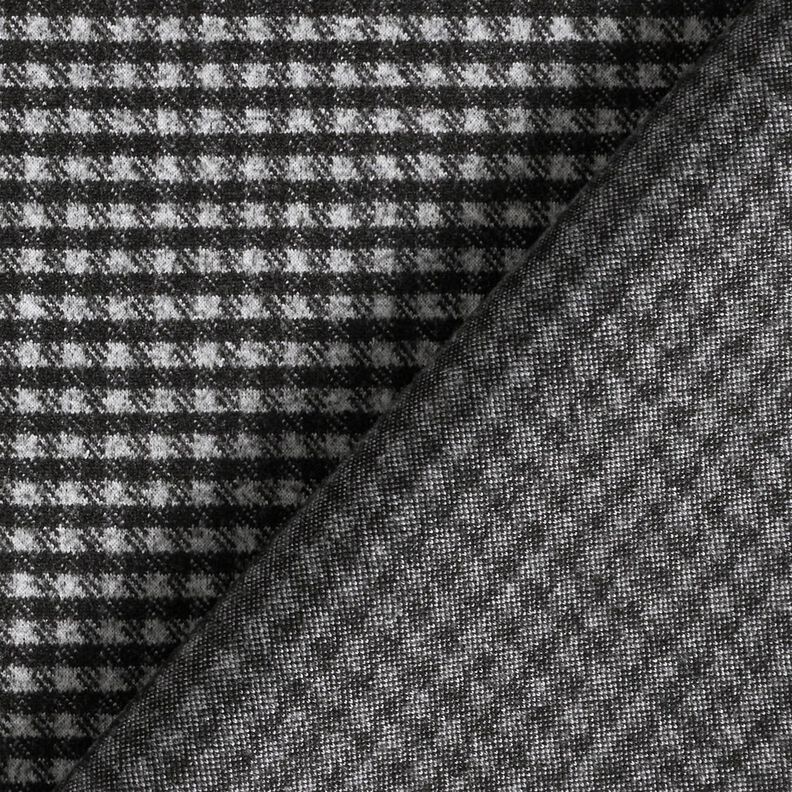Coating knit stretch small check – light grey/black,  image number 4