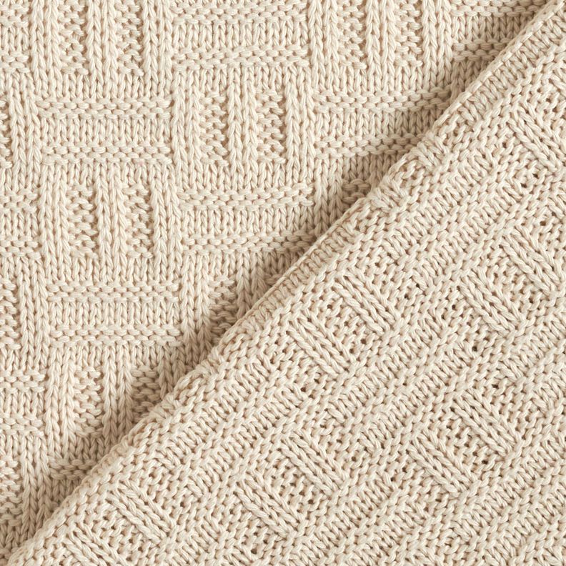 Knit Fabric broken ribbed pattern – light beige,  image number 4