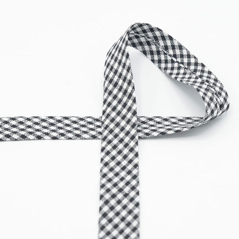 Bias binding Vichy check [20 mm] – black,  image number 2