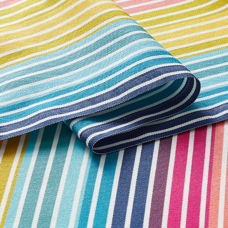 Outdoor Deckchair fabric Longitudinal stripes 44 cm – turquoise,  image number 3