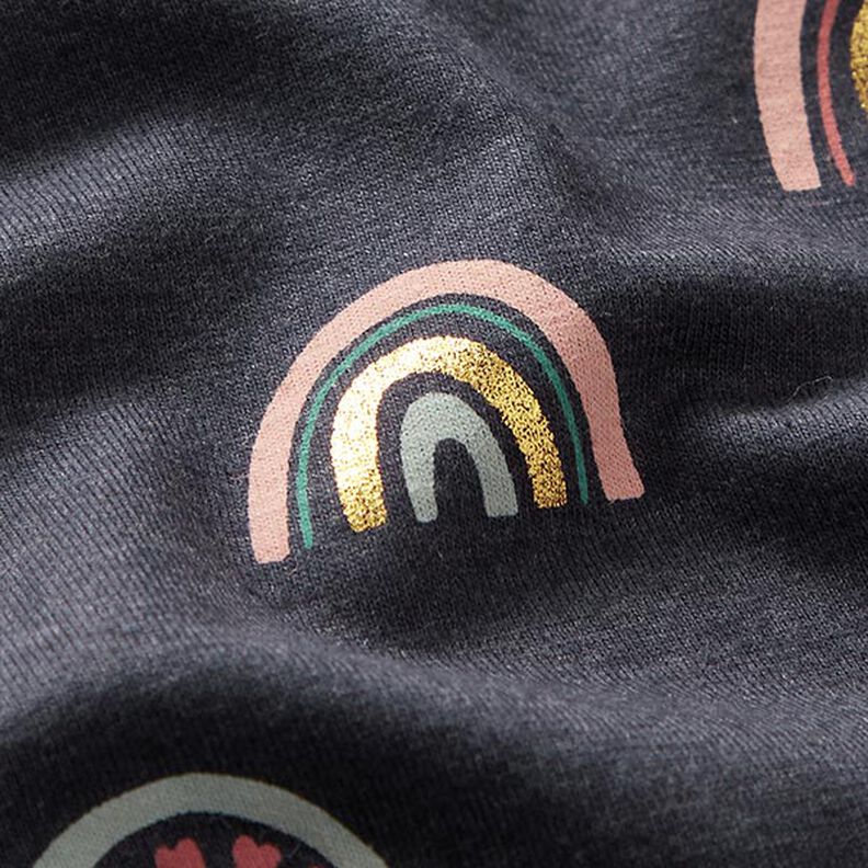 Cotton Jersey Rainbows Foil Print – navy blue/anthracite,  image number 3