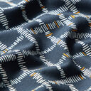GOTS Cotton Jersey Checks | Tula – midnight blue/mustard, 