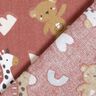 Cotton Poplin giraffes and teddies – dark dusky pink,  thumbnail number 4