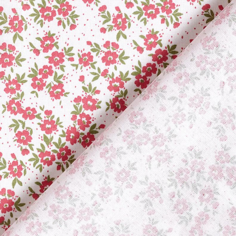 Cotton Poplin sea of flowers – red/white, image number 4