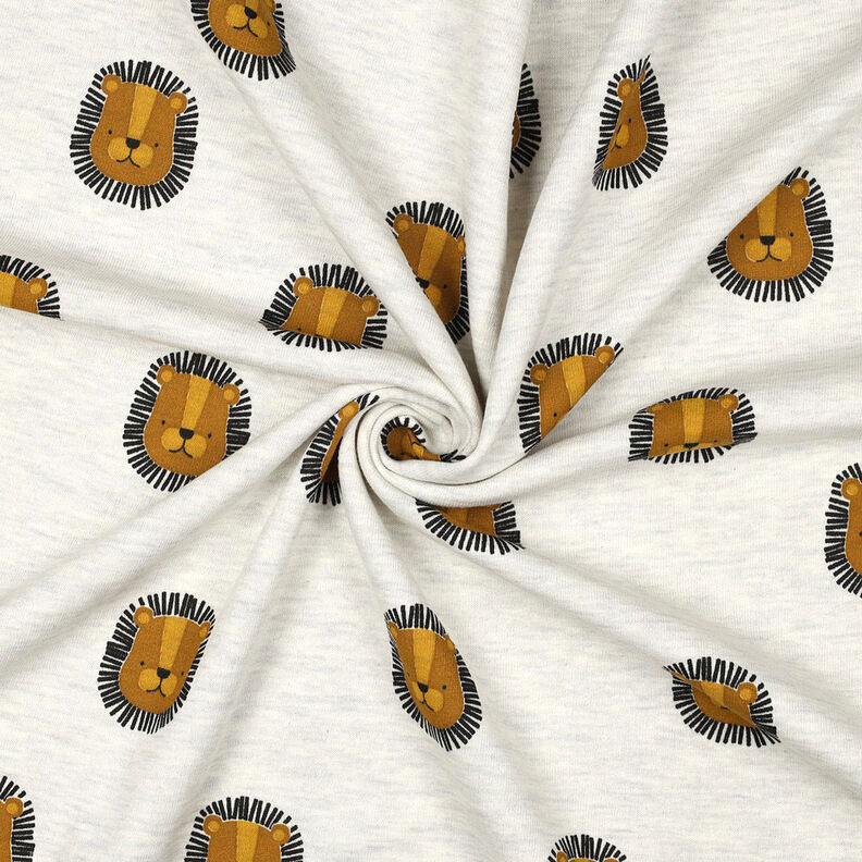 Sweatshirt Fabric Lions | by Poppy – offwhite/fawn,  image number 3