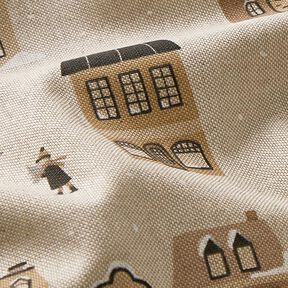 Decor Fabric Half Panama winter scene – natural/light brown, 