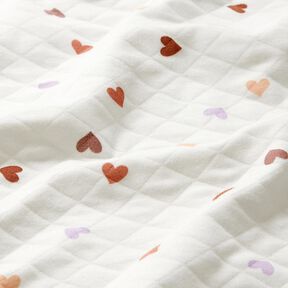 Doubleface colourful hearts – ivory, 